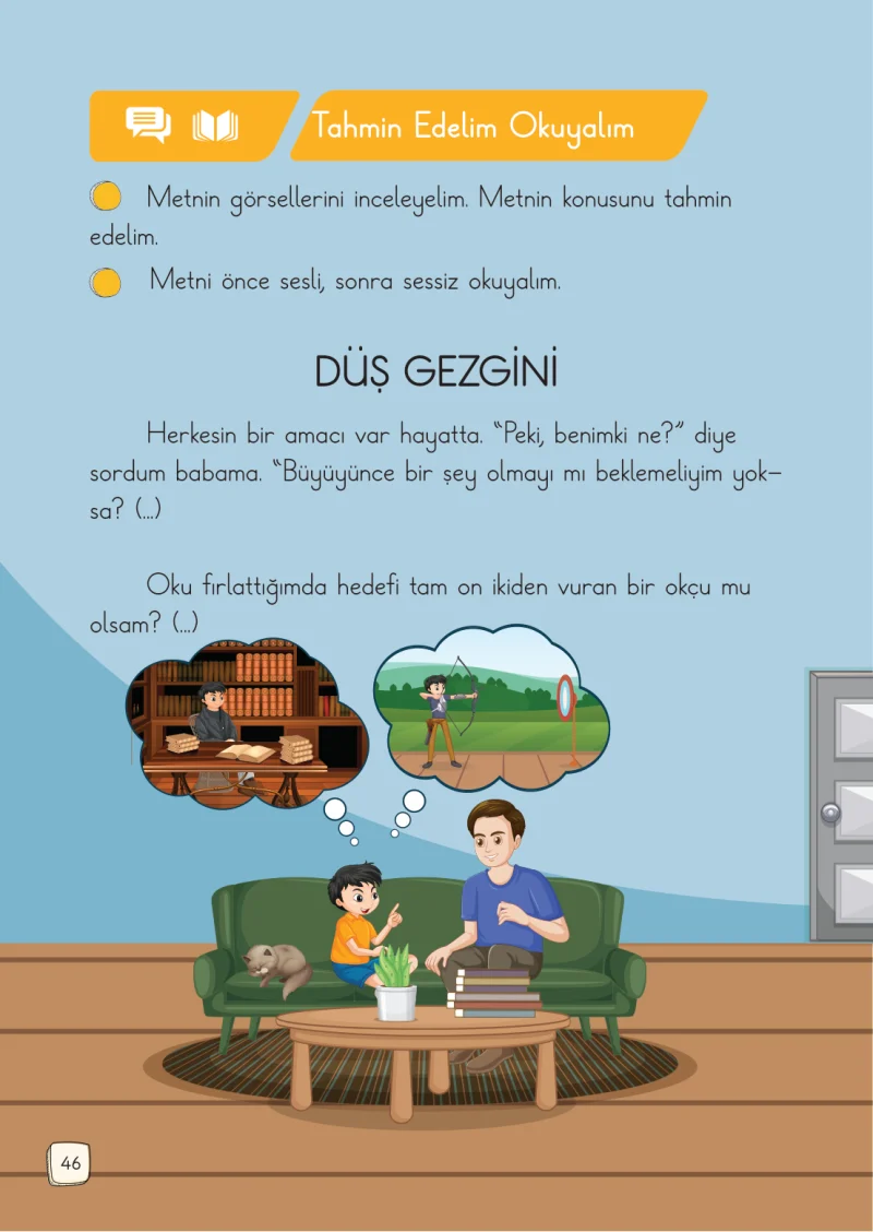 1. Sınıf Türkçe Ders Kitabı Cevapları Meb Yayınları 1. Kitap Sayfa 46