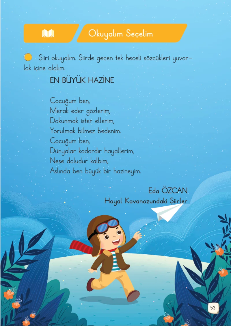 1. Sınıf Türkçe Ders Kitabı Cevapları Meb Yayınları 1. Kitap Sayfa 53