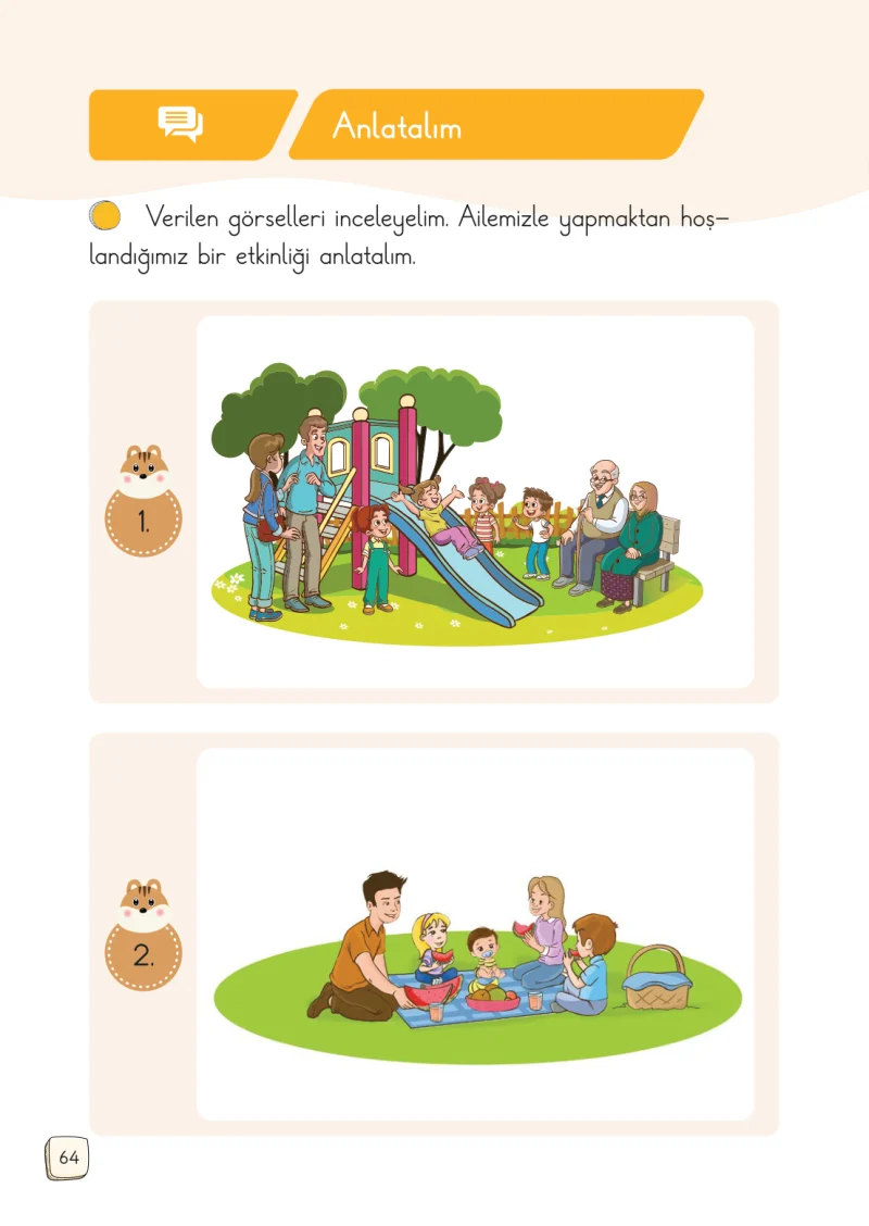 1. Sınıf Türkçe Ders Kitabı Cevapları Meb Yayınları 1. Kitap Sayfa 64
