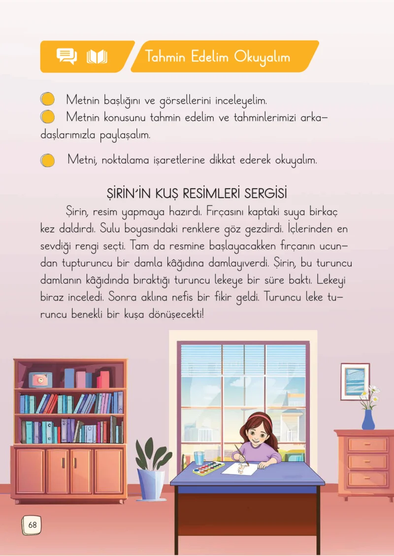 1. Sınıf Türkçe Ders Kitabı Cevapları Meb Yayınları 1. Kitap Sayfa 68