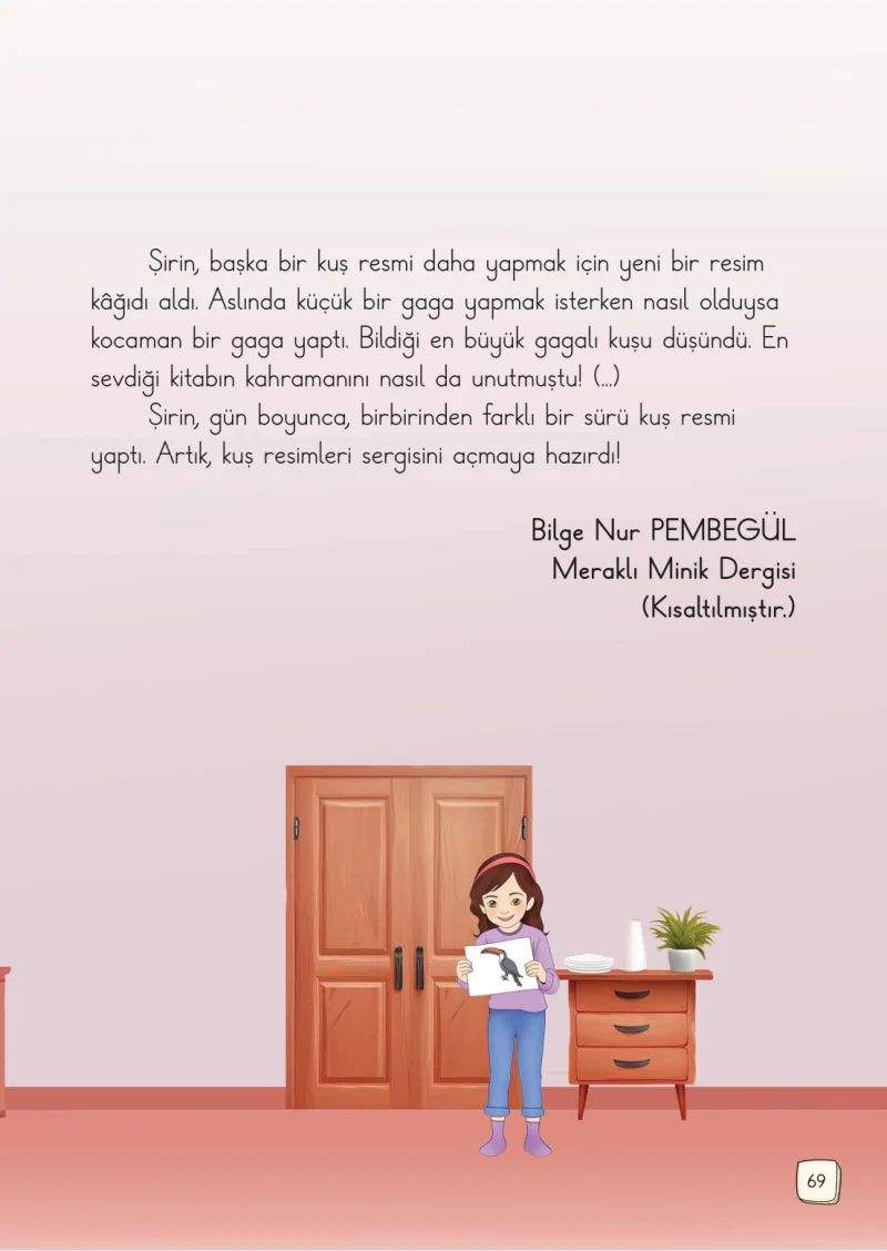 1. Sınıf Türkçe Ders Kitabı Cevapları Meb Yayınları 1. Kitap Sayfa 69
