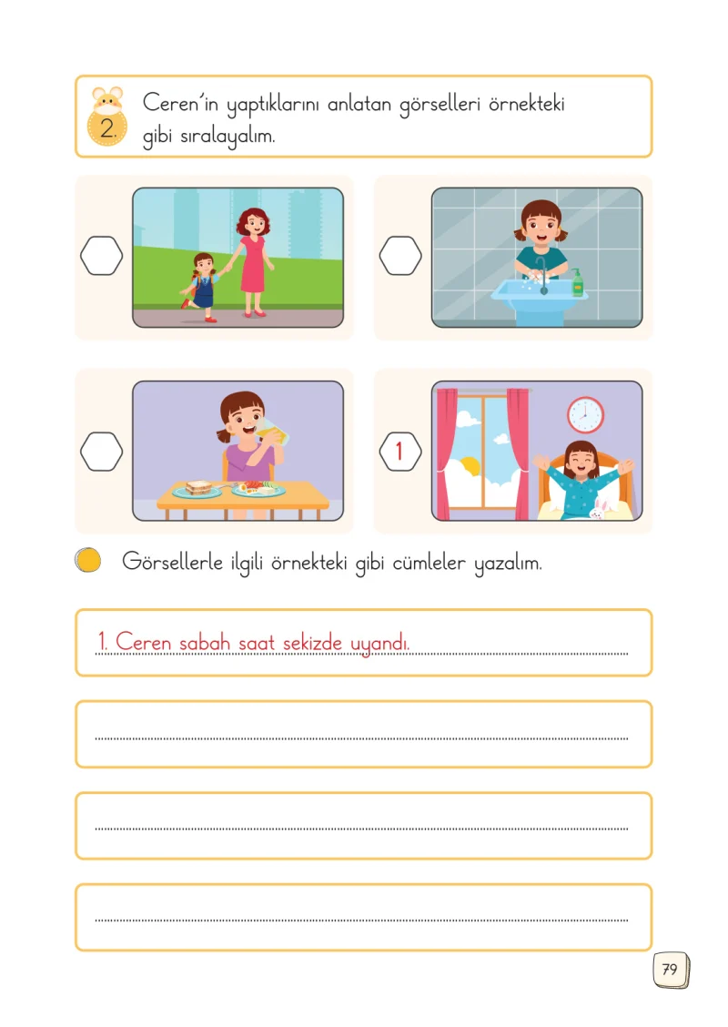 1. Sınıf Türkçe Ders Kitabı Cevapları Meb Yayınları 1. Kitap Sayfa 79