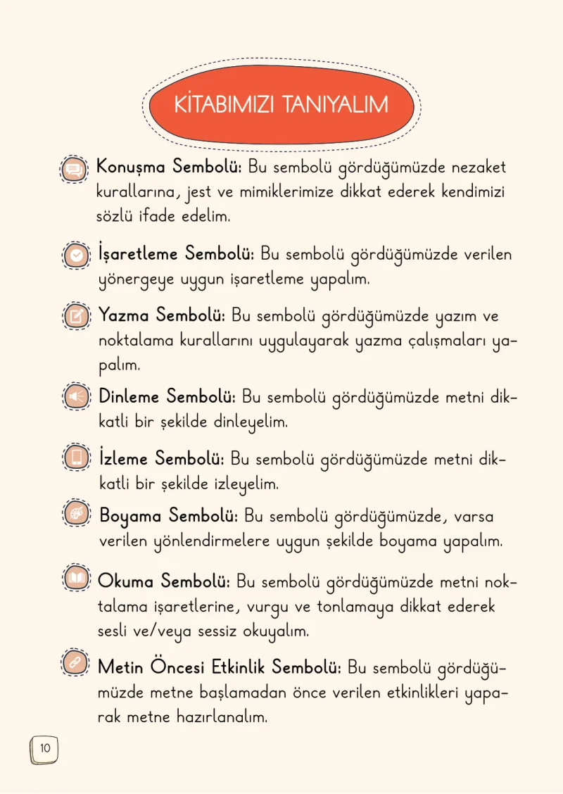 1. Sınıf Türkçe Ders Kitabı Cevapları Meb Yayınları 2. Kitap Sayfa 10