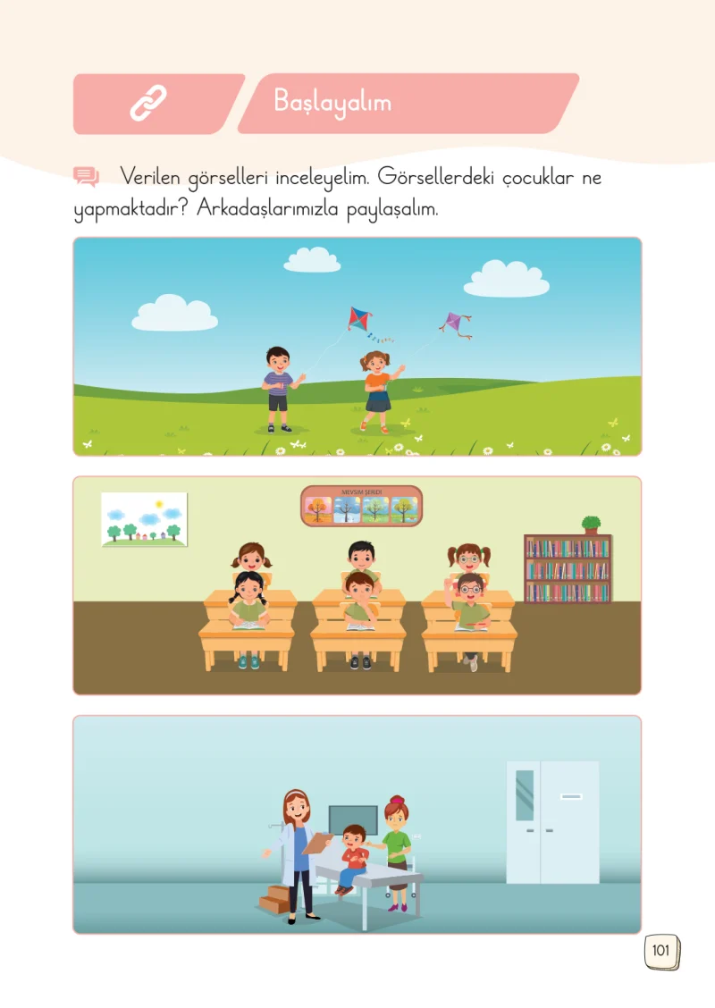 1. Sınıf Türkçe Ders Kitabı Cevapları Meb Yayınları 2. Kitap Sayfa 101