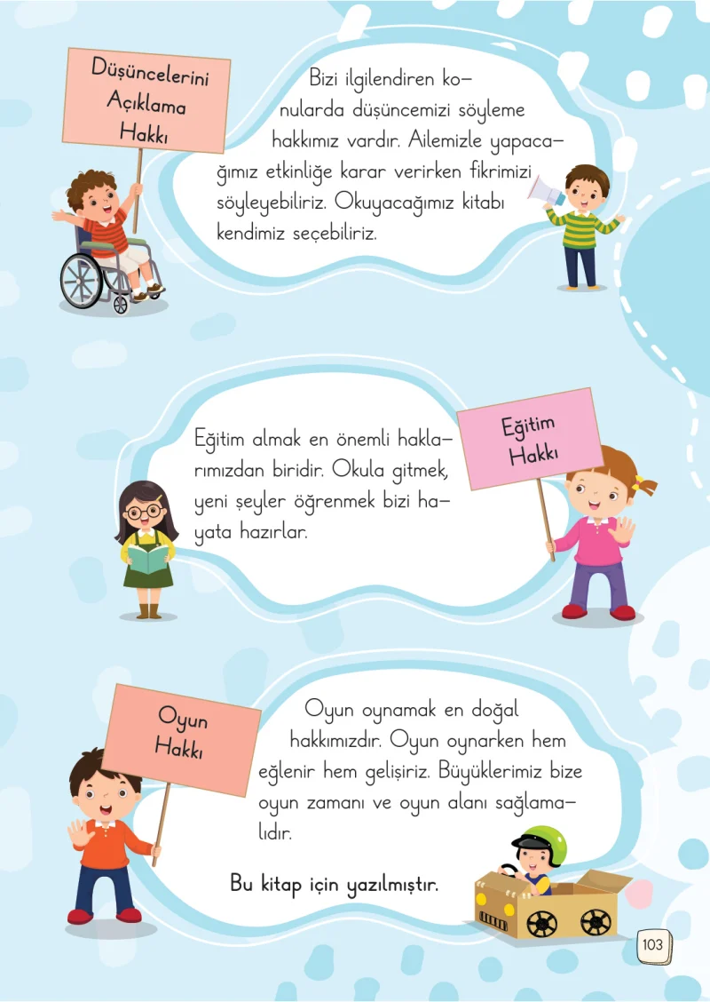 1. Sınıf Türkçe Ders Kitabı Cevapları Meb Yayınları 2. Kitap Sayfa 103