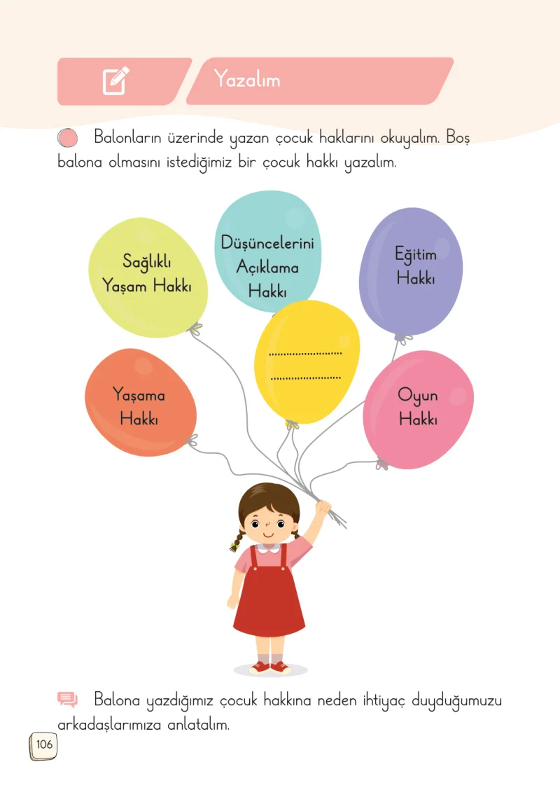 1. Sınıf Türkçe Ders Kitabı Cevapları Meb Yayınları 2. Kitap Sayfa 106