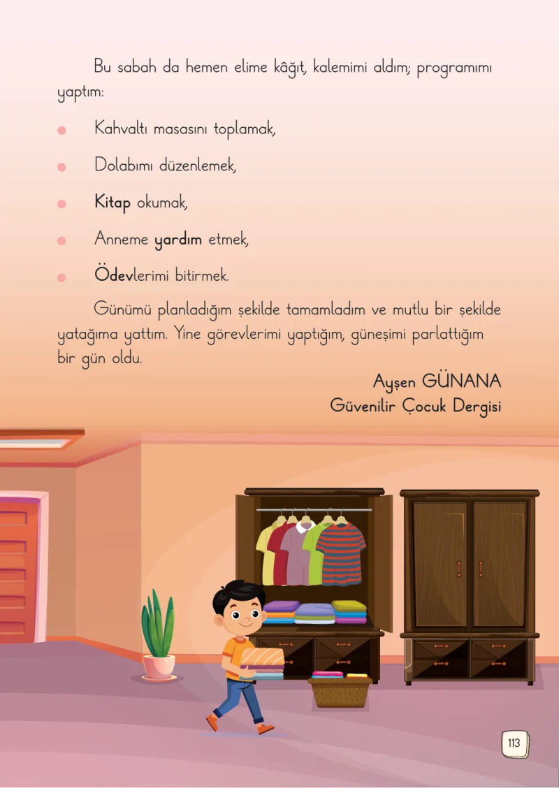 1. Sınıf Türkçe Ders Kitabı Cevapları Meb Yayınları 2. Kitap Sayfa 113
