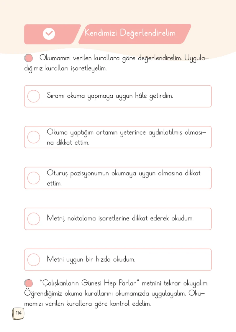 1. Sınıf Türkçe Ders Kitabı Cevapları Meb Yayınları 2. Kitap Sayfa 114
