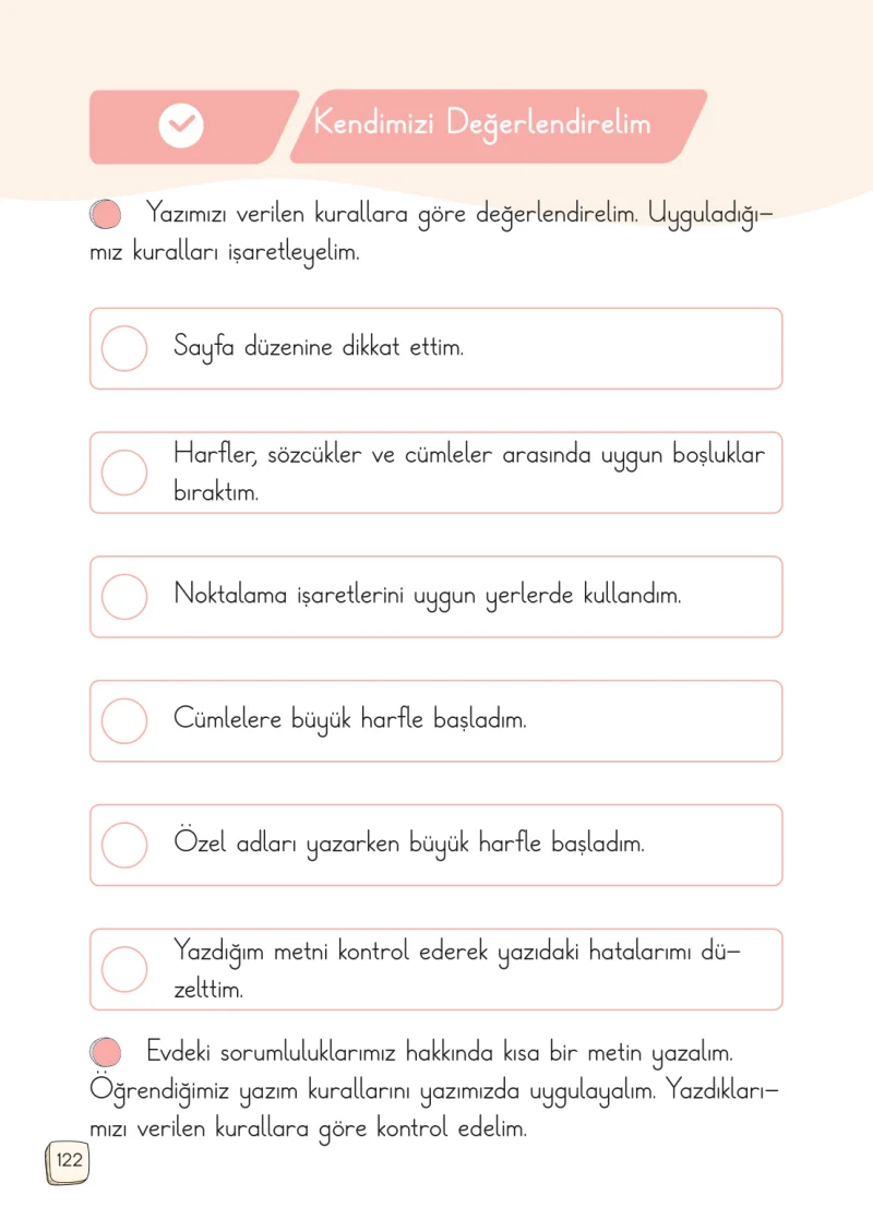 1. Sınıf Türkçe Ders Kitabı Cevapları Meb Yayınları 2. Kitap Sayfa 122