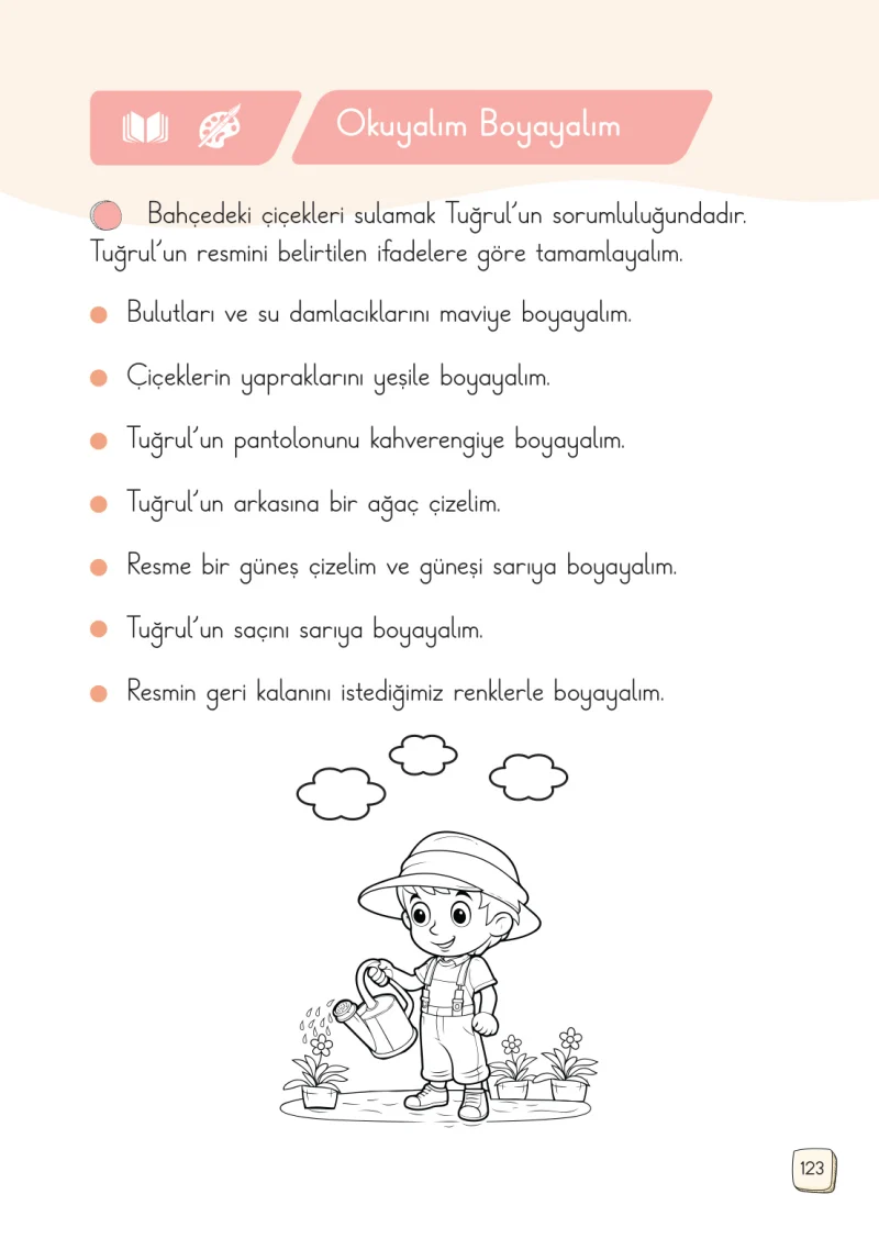 1. Sınıf Türkçe Ders Kitabı Cevapları Meb Yayınları 2. Kitap Sayfa 123