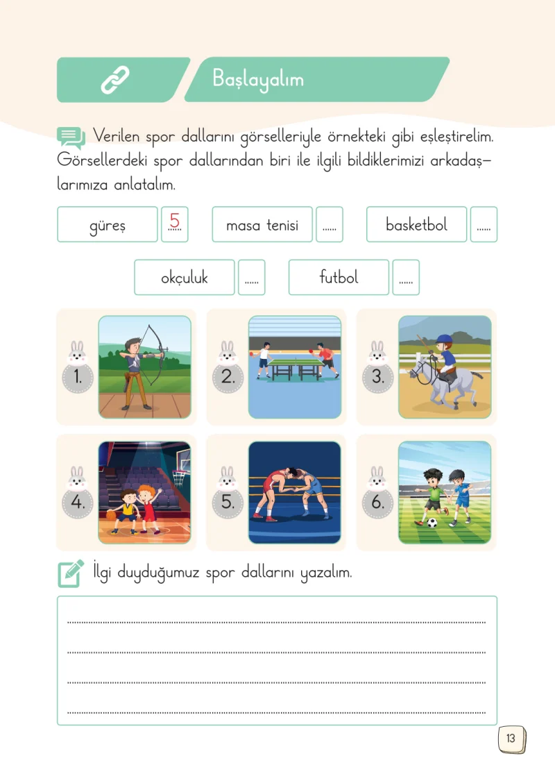 1. Sınıf Türkçe Ders Kitabı Cevapları Meb Yayınları 2. Kitap Sayfa 13