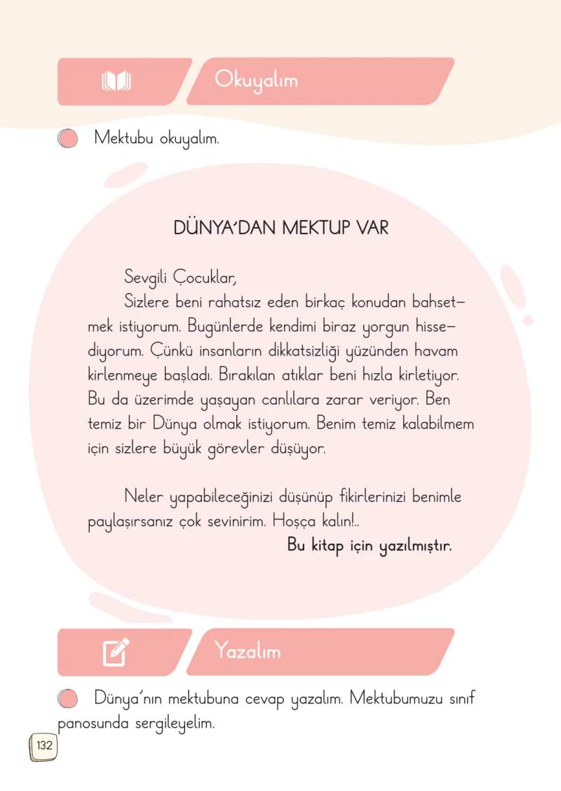 1. Sınıf Türkçe Ders Kitabı Cevapları Meb Yayınları 2. Kitap Sayfa 132