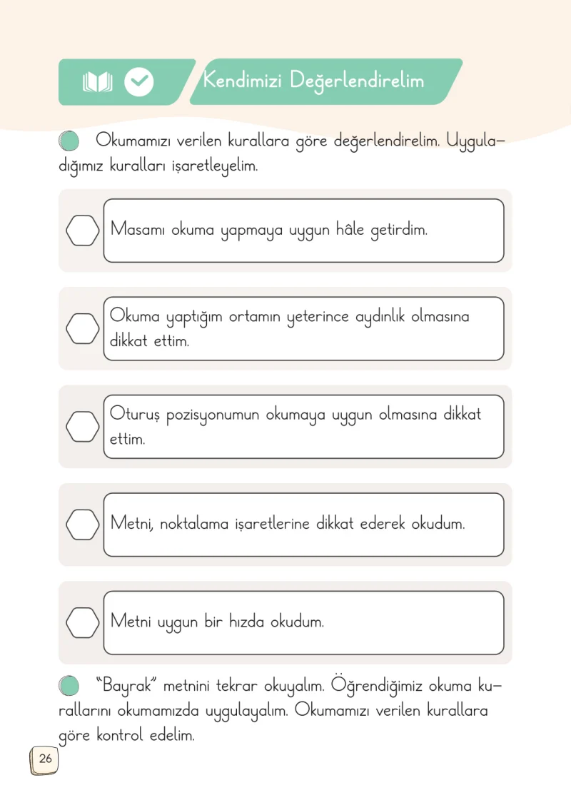 1. Sınıf Türkçe Ders Kitabı Cevapları Meb Yayınları 2. Kitap Sayfa 26