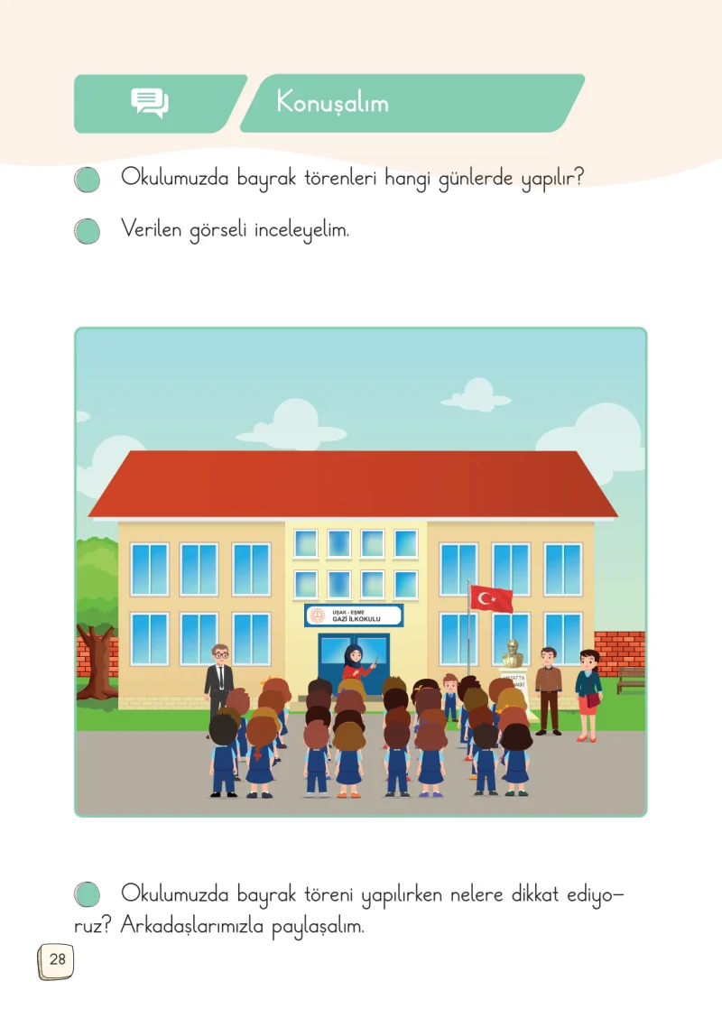 1. Sınıf Türkçe Ders Kitabı Cevapları Meb Yayınları 2. Kitap Sayfa 28