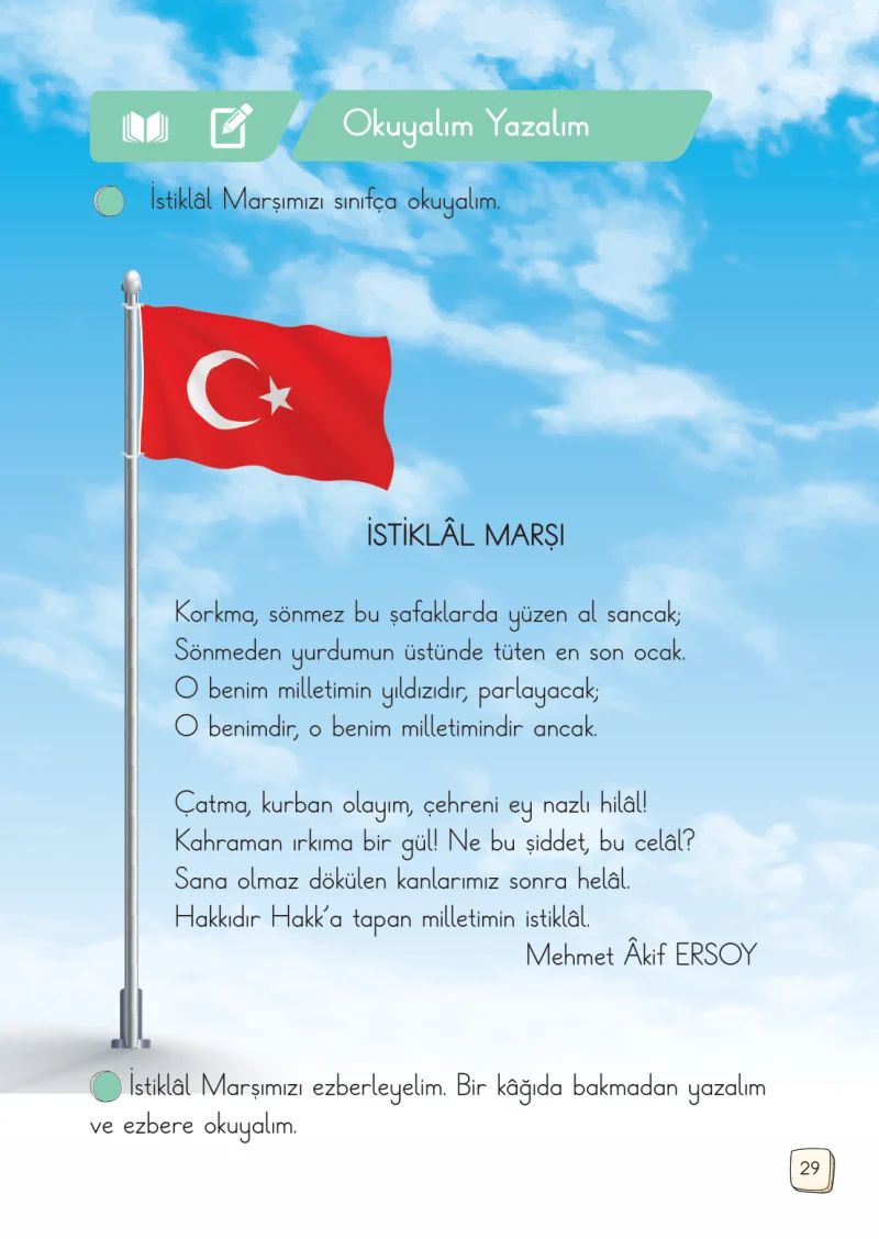 1. Sınıf Türkçe Ders Kitabı Cevapları Meb Yayınları 2. Kitap Sayfa 29