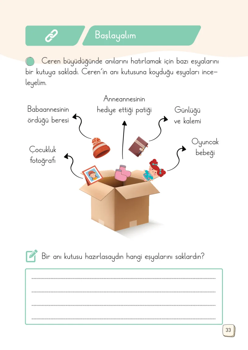 1. Sınıf Türkçe Ders Kitabı Cevapları Meb Yayınları 2. Kitap Sayfa 33