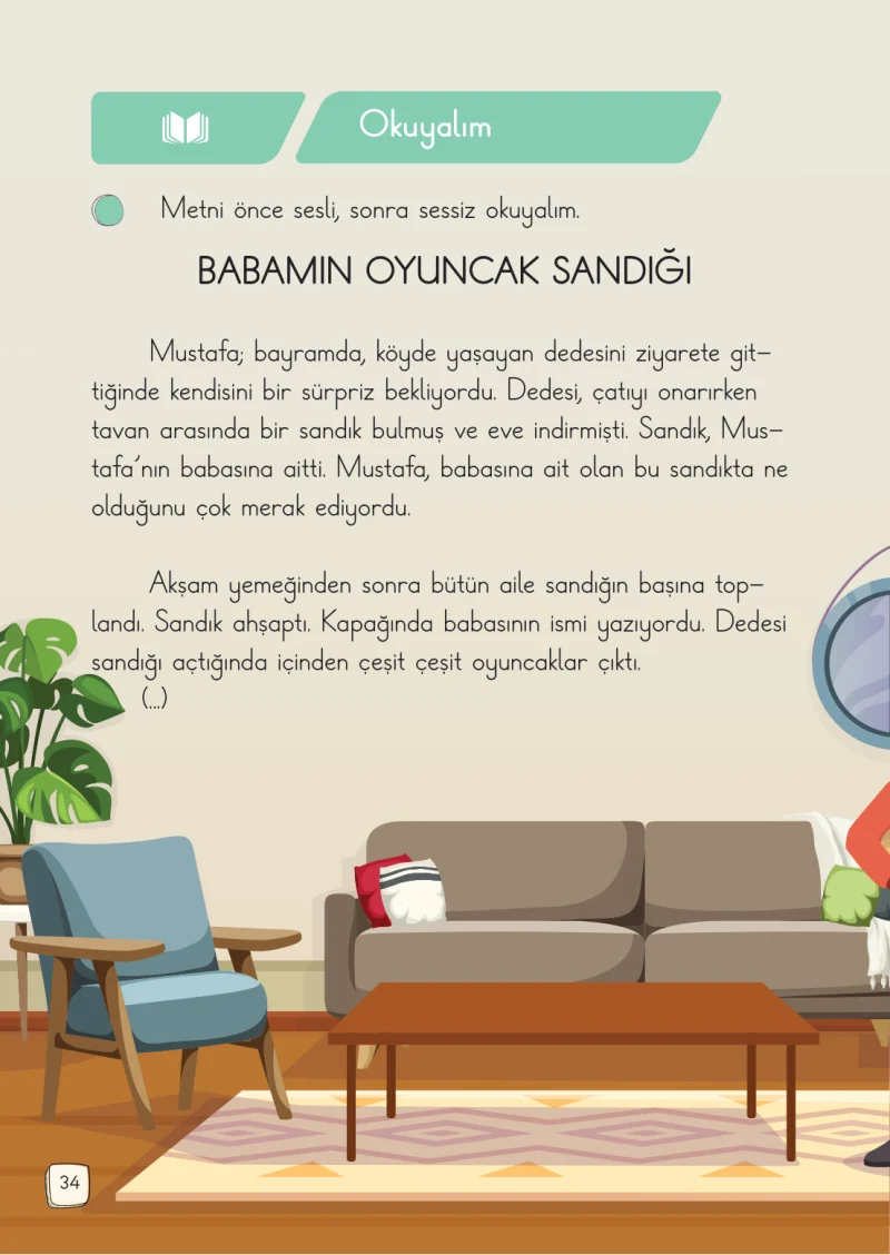 1. Sınıf Türkçe Ders Kitabı Cevapları Meb Yayınları 2. Kitap Sayfa 34