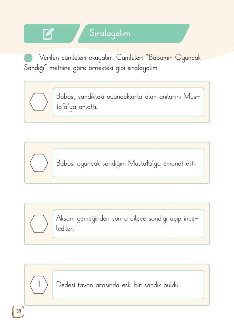 1. Sınıf Türkçe Ders Kitabı Cevapları Meb Yayınları 2. Kitap Sayfa 38