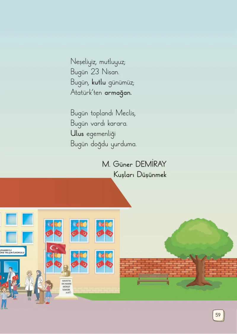 1. Sınıf Türkçe Ders Kitabı Cevapları Meb Yayınları 2. Kitap Sayfa 59