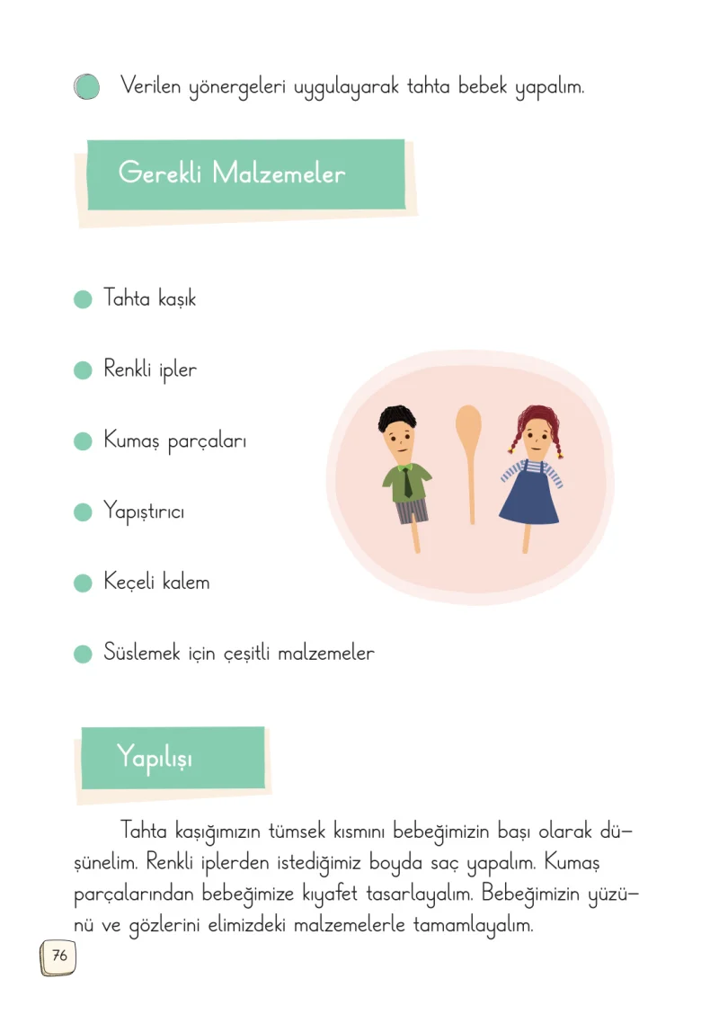 1. Sınıf Türkçe Ders Kitabı Cevapları Meb Yayınları 2. Kitap Sayfa 76
