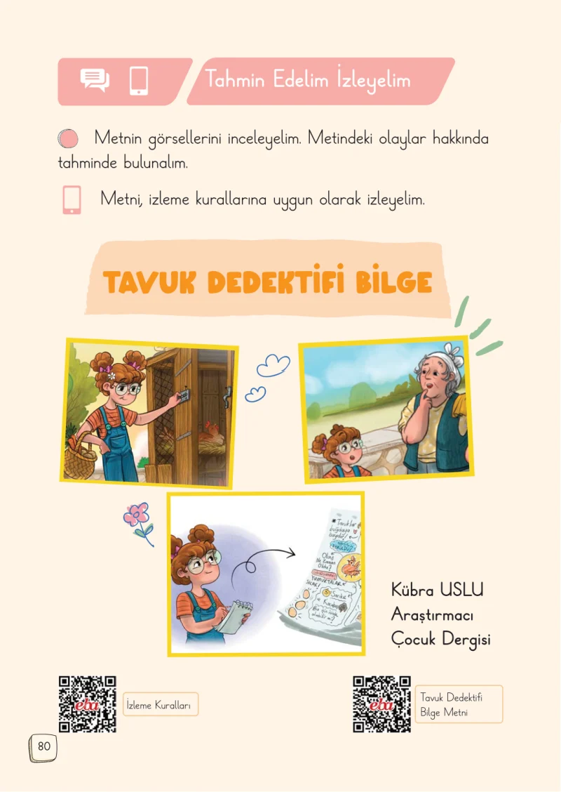 1. Sınıf Türkçe Ders Kitabı Cevapları Meb Yayınları 2. Kitap Sayfa 80