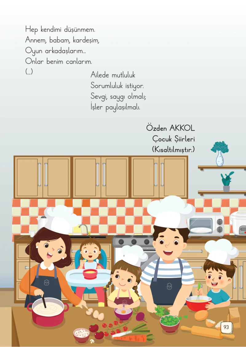 1. Sınıf Türkçe Ders Kitabı Cevapları Meb Yayınları 2. Kitap Sayfa 93