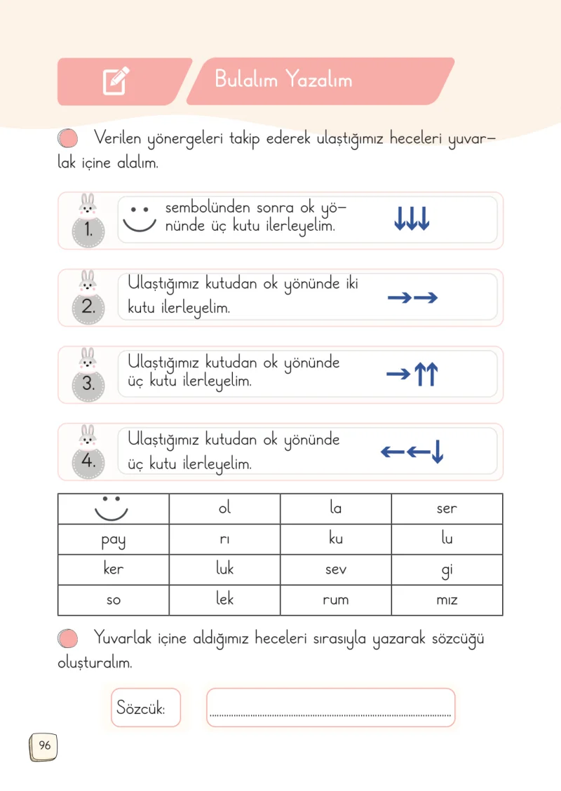 1. Sınıf Türkçe Ders Kitabı Cevapları Meb Yayınları 2. Kitap Sayfa 96