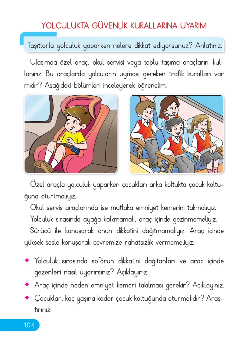2. Sınıf Hayat Bilgisi Ders Kitabı Cevapları Ata Yayıncılık Sayfa 104
