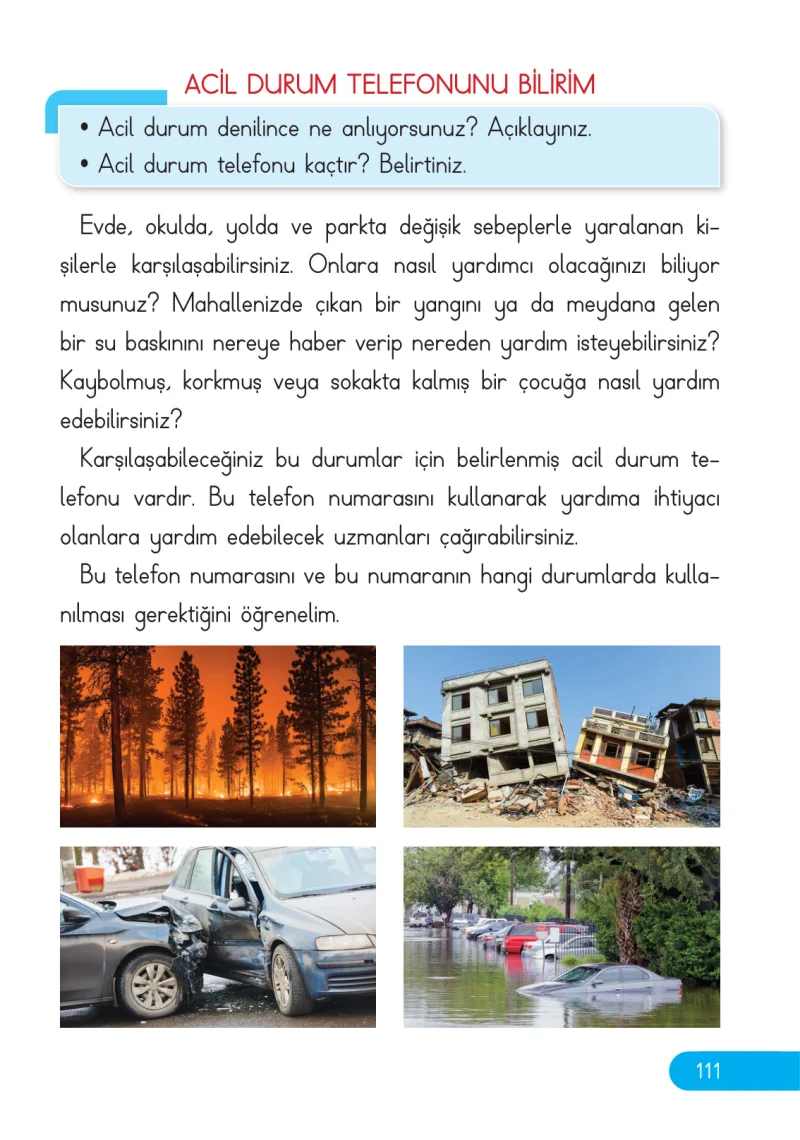 2. Sınıf Hayat Bilgisi Ders Kitabı Cevapları Ata Yayıncılık Sayfa 111