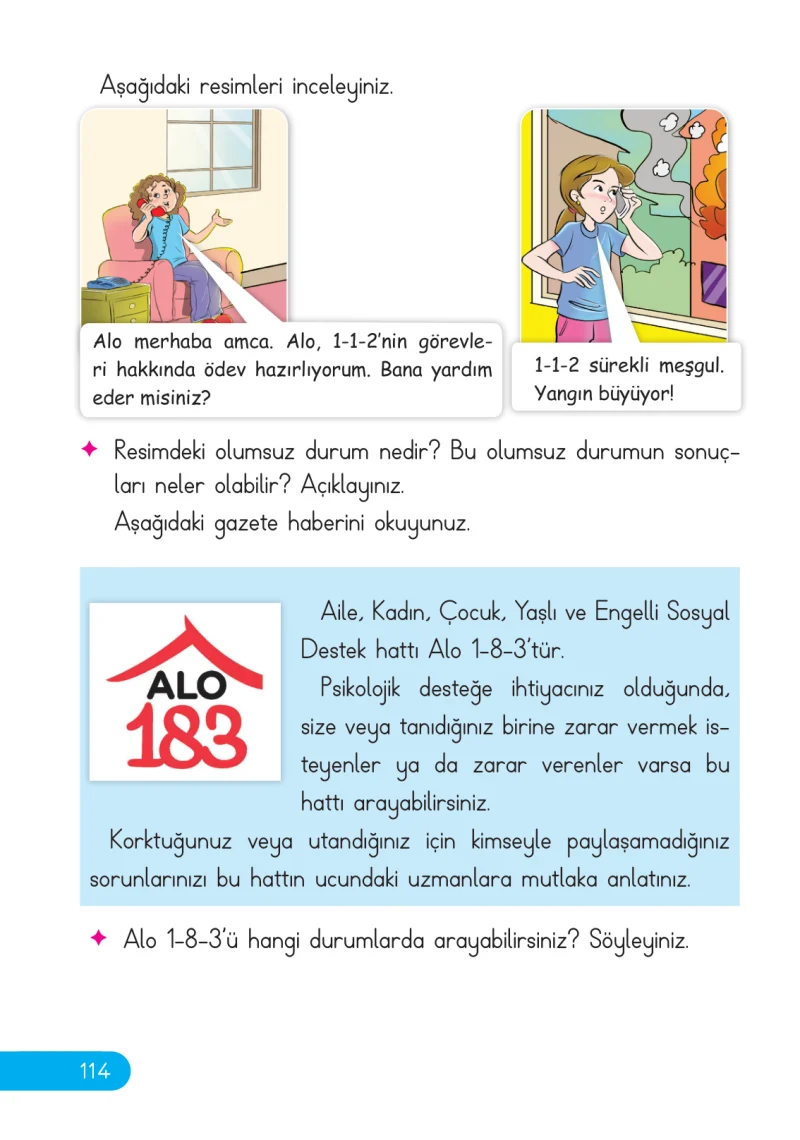 2. Sınıf Hayat Bilgisi Ders Kitabı Cevapları Ata Yayıncılık Sayfa 114