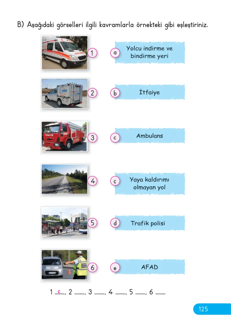 2. Sınıf Hayat Bilgisi Ders Kitabı Cevapları Ata Yayıncılık Sayfa 125