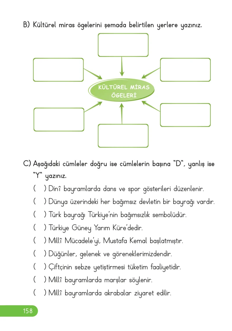 2. Sınıf Hayat Bilgisi Ders Kitabı Cevapları Ata Yayıncılık Sayfa 158