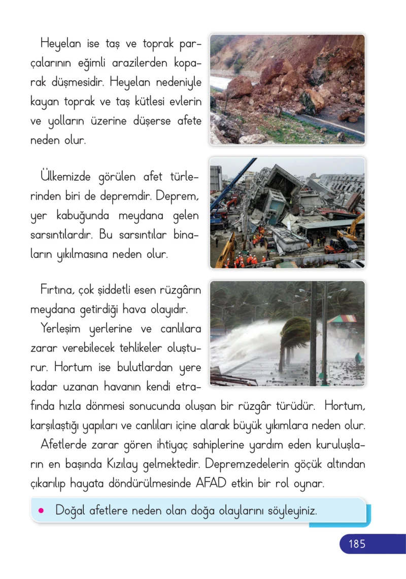 2. Sınıf Hayat Bilgisi Ders Kitabı Cevapları Ata Yayıncılık Sayfa 185