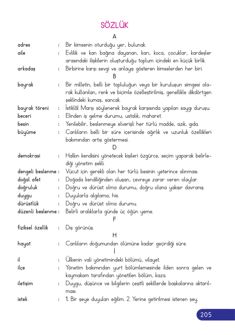 2. Sınıf Hayat Bilgisi Ders Kitabı Cevapları Ata Yayıncılık Sayfa 205