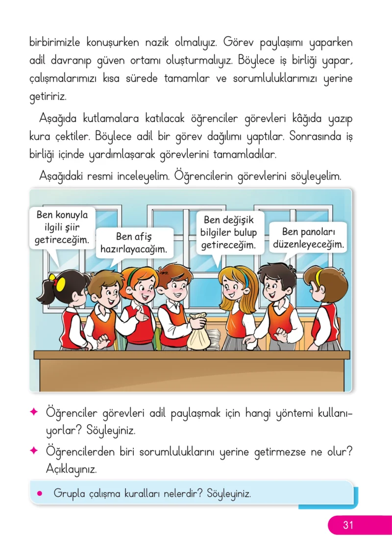 2. Sınıf Hayat Bilgisi Ders Kitabı Cevapları Ata Yayıncılık Sayfa 31