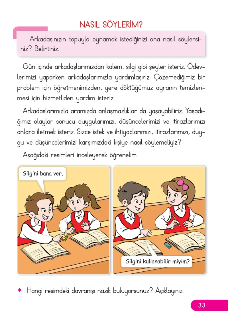2. Sınıf Hayat Bilgisi Ders Kitabı Cevapları Ata Yayıncılık Sayfa 33