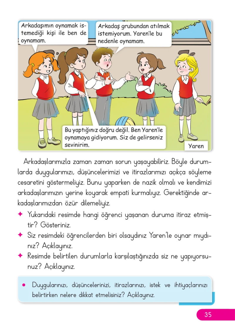 2. Sınıf Hayat Bilgisi Ders Kitabı Cevapları Ata Yayıncılık Sayfa 35