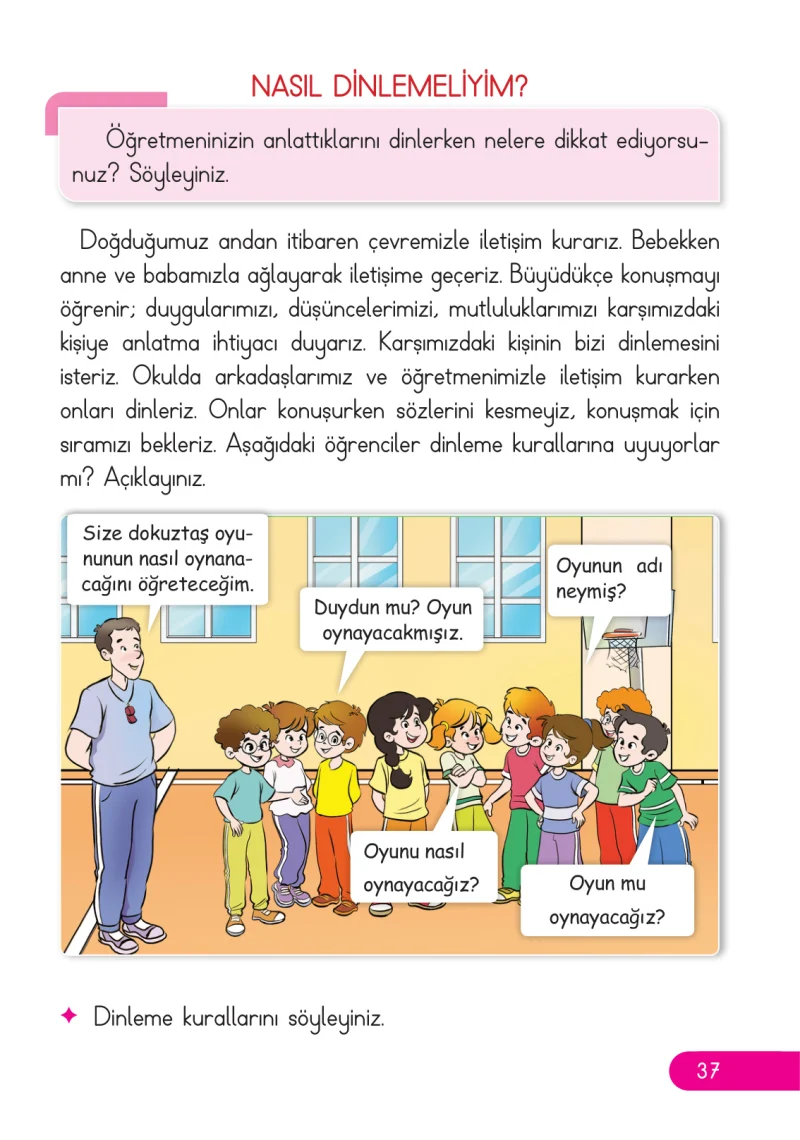 2. Sınıf Hayat Bilgisi Ders Kitabı Cevapları Ata Yayıncılık Sayfa 37