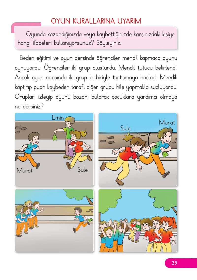 2. Sınıf Hayat Bilgisi Ders Kitabı Cevapları Ata Yayıncılık Sayfa 39