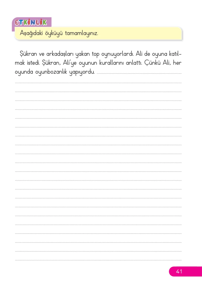 2. Sınıf Hayat Bilgisi Ders Kitabı Cevapları Ata Yayıncılık Sayfa 41