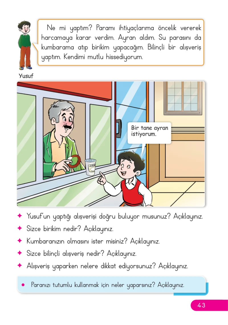 2. Sınıf Hayat Bilgisi Ders Kitabı Cevapları Ata Yayıncılık Sayfa 43