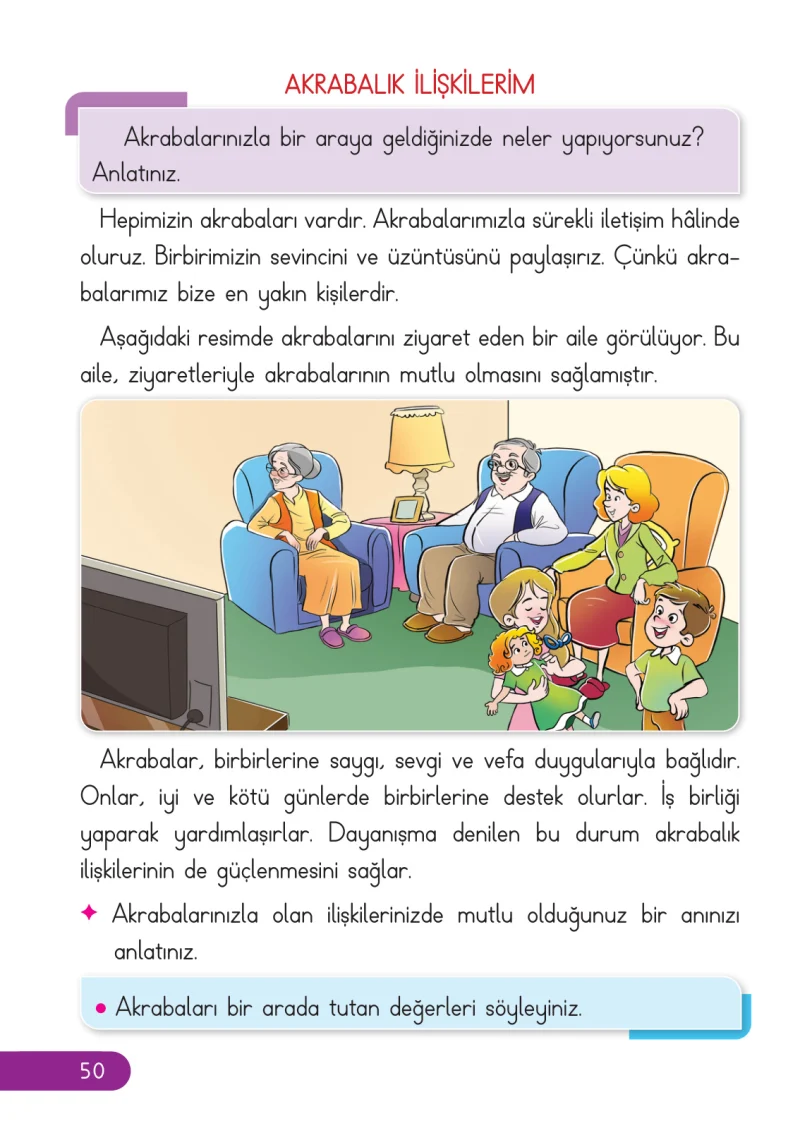 2. Sınıf Hayat Bilgisi Ders Kitabı Cevapları Ata Yayıncılık Sayfa 50