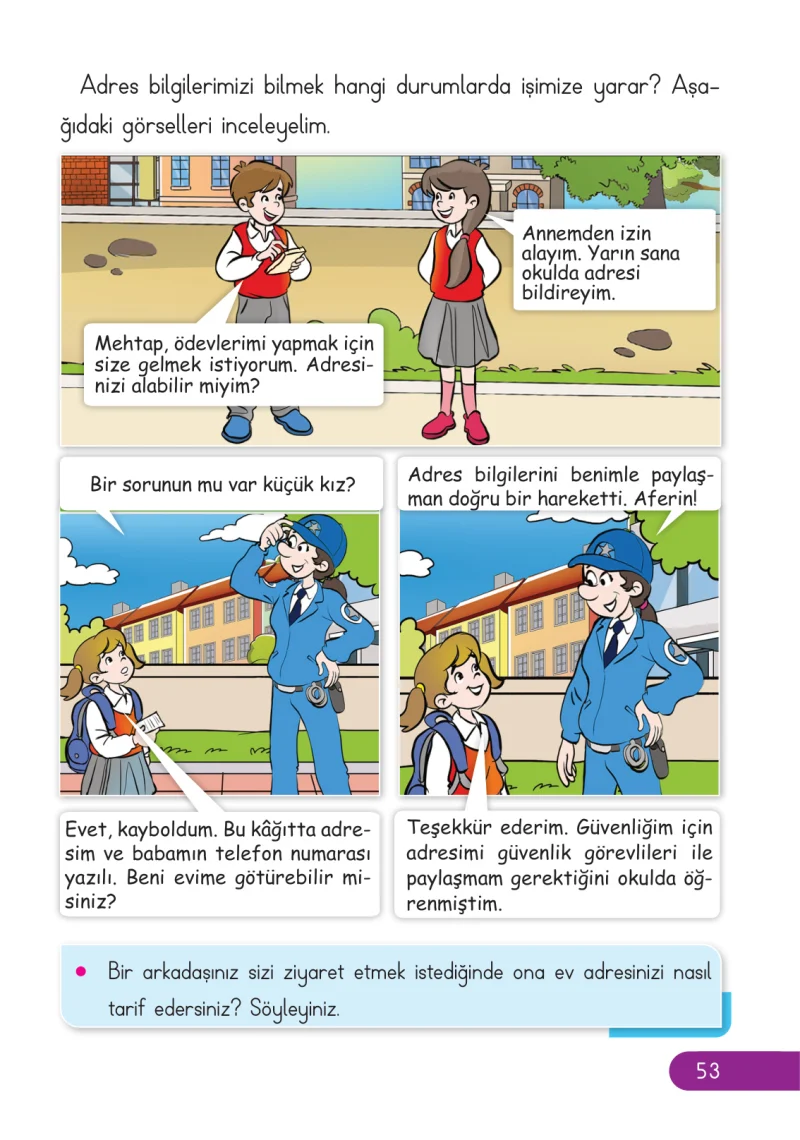 2. Sınıf Hayat Bilgisi Ders Kitabı Cevapları Ata Yayıncılık Sayfa 53