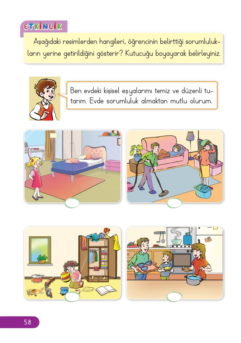 2. Sınıf Hayat Bilgisi Ders Kitabı Cevapları Ata Yayıncılık Sayfa 58