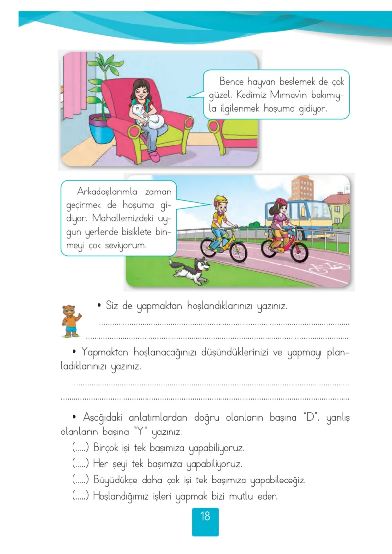 2. Sınıf Hayat Bilgisi Ders Kitabı Cevapları Beşgen Yayıncılık Sayfa 18