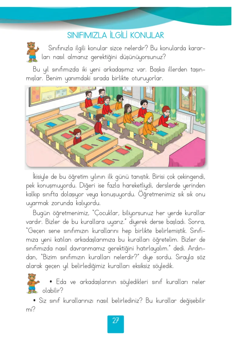 2. Sınıf Hayat Bilgisi Ders Kitabı Cevapları Beşgen Yayıncılık Sayfa 27