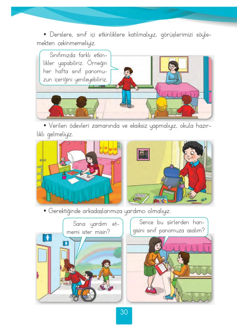 2. Sınıf Hayat Bilgisi Ders Kitabı Cevapları Beşgen Yayıncılık Sayfa 30