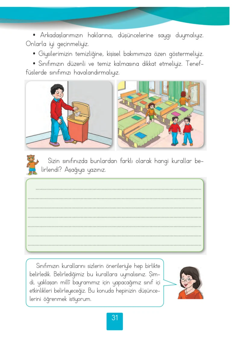 2. Sınıf Hayat Bilgisi Ders Kitabı Cevapları Beşgen Yayıncılık Sayfa 31