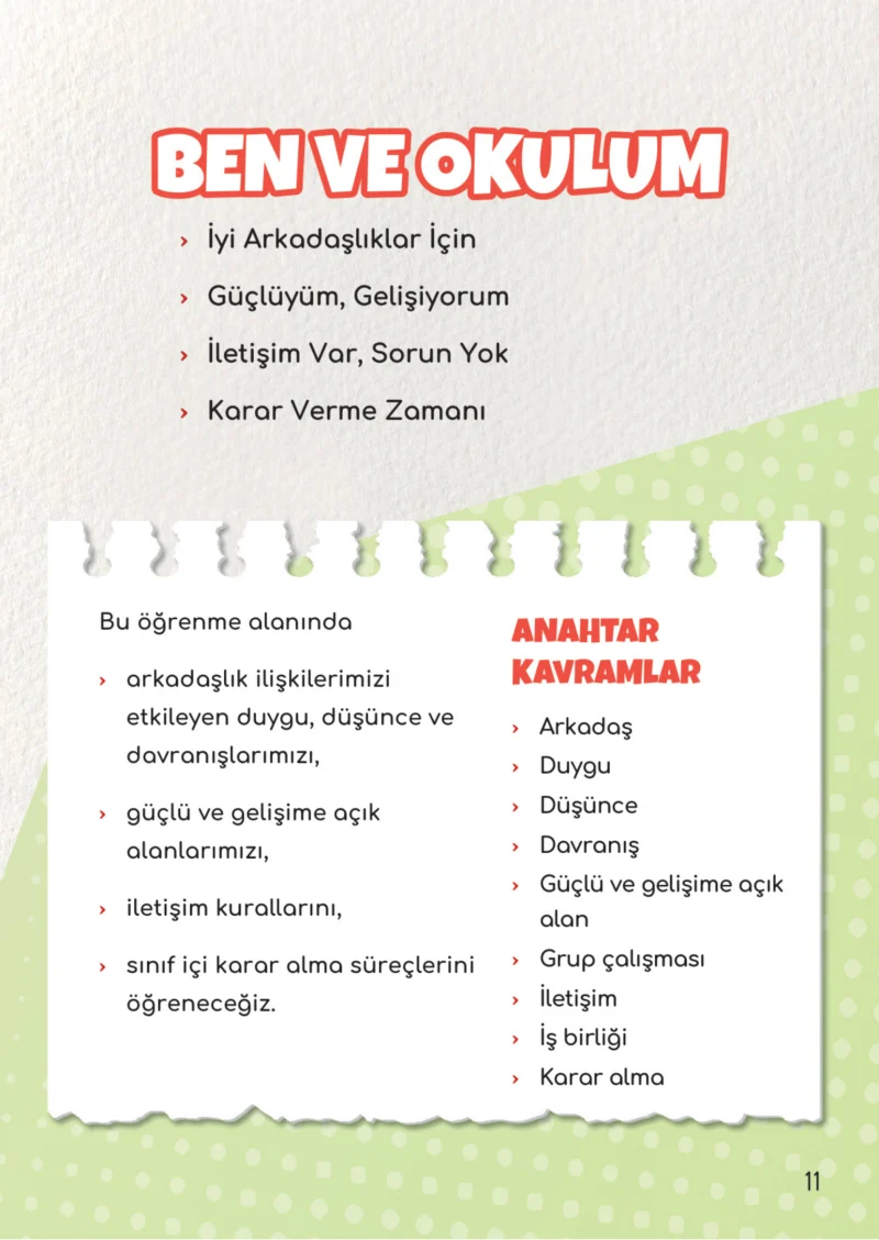 2. Sınıf Hayat Bilgisi Ders Kitabı Cevapları Meb Yayınları 1. Kitap Sayfa 11