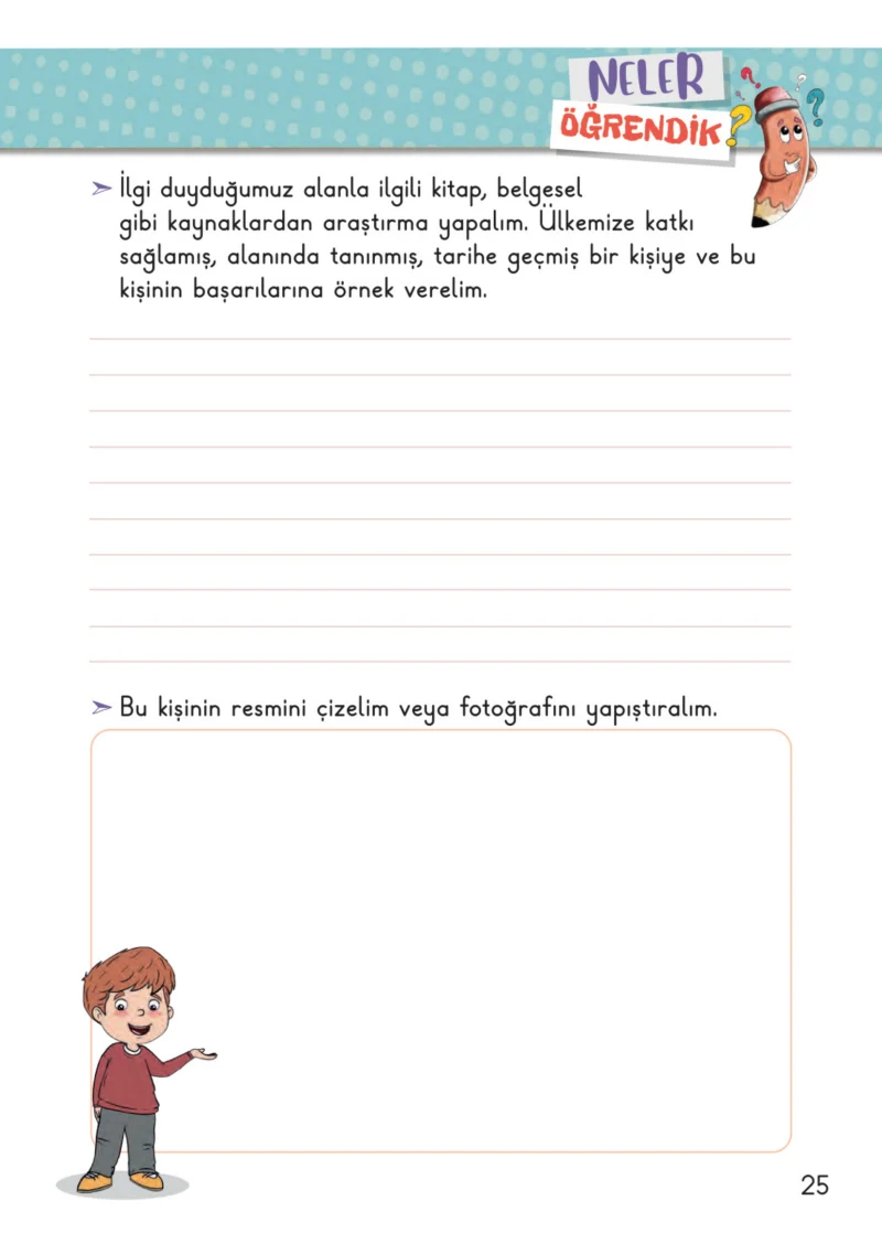 2. Sınıf Hayat Bilgisi Ders Kitabı Cevapları Meb Yayınları 1. Kitap Sayfa 25